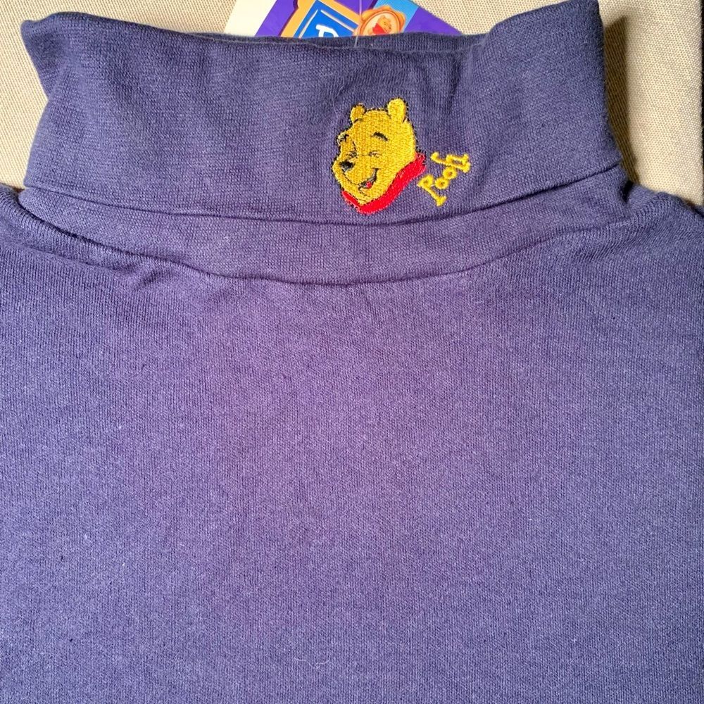 Ladies Turtleneck Large Dark Blue Disney Winnie the Pooh